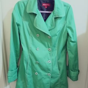 Merona Women's Spring  Green Trench Coat